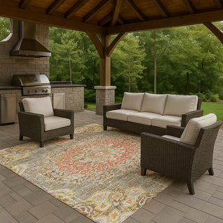 Dalyn Tabrook TB11 Brown Area Rug Outdoor Lifestyle Image Feature