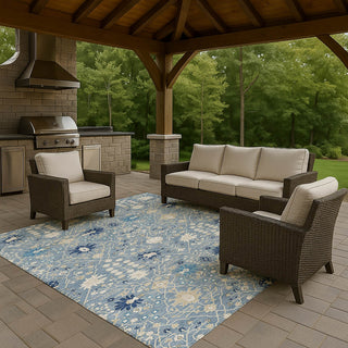 Dalyn Tabrook TB12 Denim Area Rug Outdoor Lifestyle Image Feature