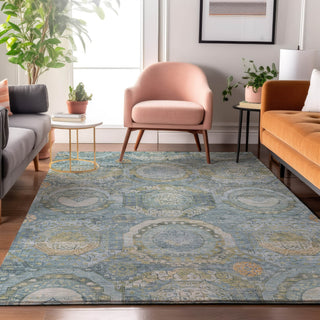 Dalyn Tabrook TB14 Blue Area Rug Lifestyle Image Feature