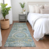 Dalyn Tabrook TB14 Blue Area Rug Runner Lifestyle Image Feature