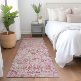 Dalyn Tabrook TB15 Pink Area Rug Runner Lifestyle Image Feature