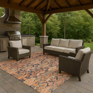 Dalyn Tabrook TB3 Terracotta Area Rug Outdoor Lifestyle Image Feature