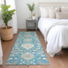 Dalyn Tabrook TB4 Blue Area Rug Runner Lifestyle Image Feature