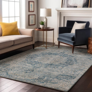 Dalyn Tabrook TB5 Blue Area Rug Lifestyle Image Feature