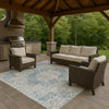 Dalyn Tabrook TB5 Blue Area Rug Outdoor Lifestyle Image Feature