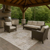 Dalyn Tabrook TB5 Chocolate Area Rug Outdoor Lifestyle Image Feature