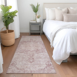 Dalyn Tabrook TB5 Pink Area Rug Runner Lifestyle Image Feature