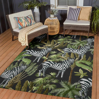 Dalyn Tropics TC13 Black Area Rug