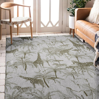 Dalyn Tropics TC7 Grey Area Rug Lifestyle Image Feature