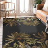 Dalyn Tropics TC8 Black Area Rug Lifestyle Image Feature