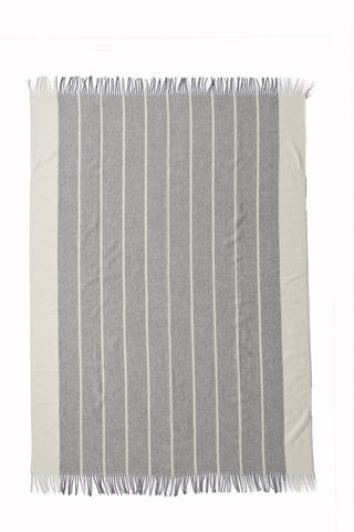 Auskin Woven Natural Fiber Conrad Grey Throw Main Image