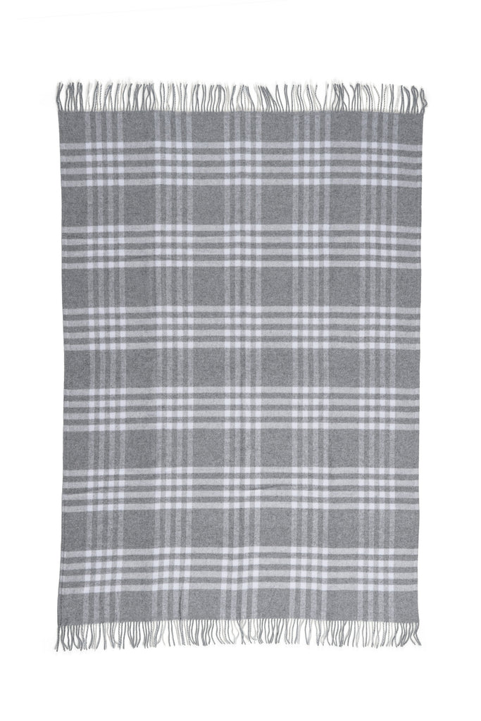Auskin Woven Natural Fiber Owen Light Grey Throw main image