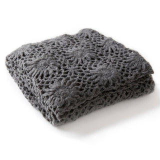 Surya Teresa TEA-2002 Charcoal Throw Detail