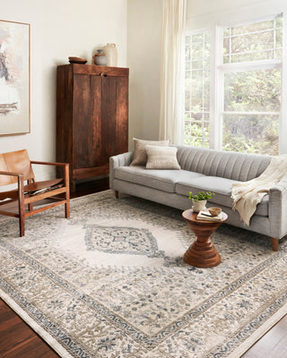 Loloi Teagan TEA-02 Oatmeal/Ivory Area Rug Lifestyle Image Feature