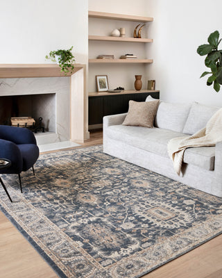 Loloi II Teagan TEA-03 Denim/Pebble Area Rug Lifestyle Image Feature