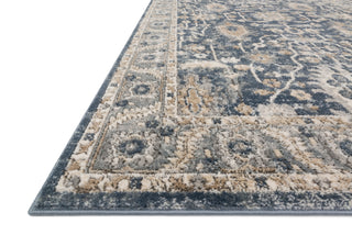 Loloi Teagan TEA-03 Denim/Pebble Area Rug Corner Image