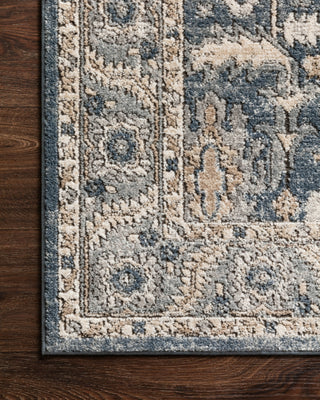 Loloi Teagan TEA-03 Denim/Pebble Area Rug Corner Image