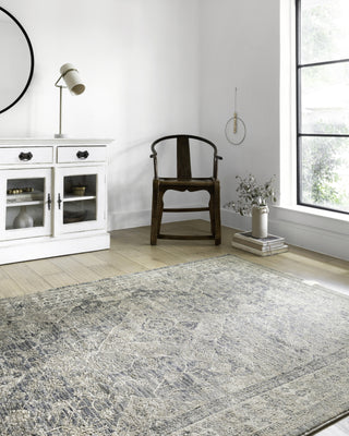 Loloi Teagan TEA-04 Sky/Natural Area Rug Lifestyle Image Feature