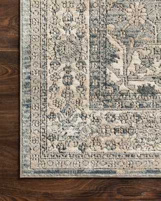 Loloi Teagan TEA-04 Sky/Natural Area Rug Corner Image