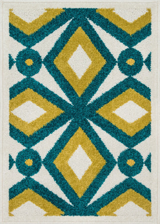 Loloi Terrace HTC09 Teal / Citron Area Rug Main