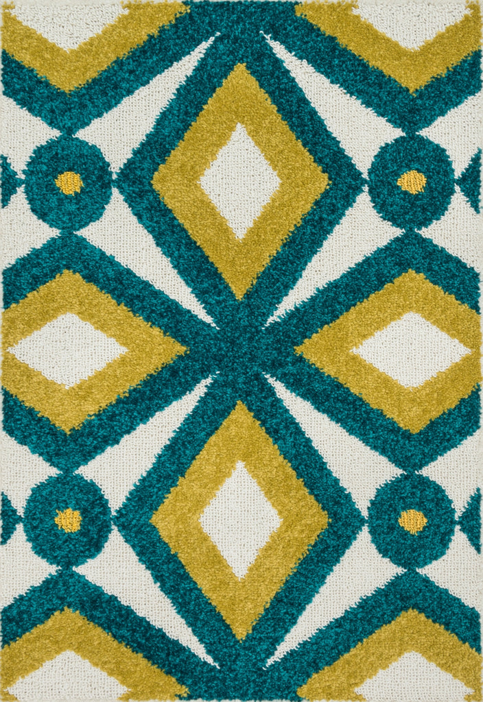 Loloi Terrace HTC09 Teal / Citron Area Rug main image