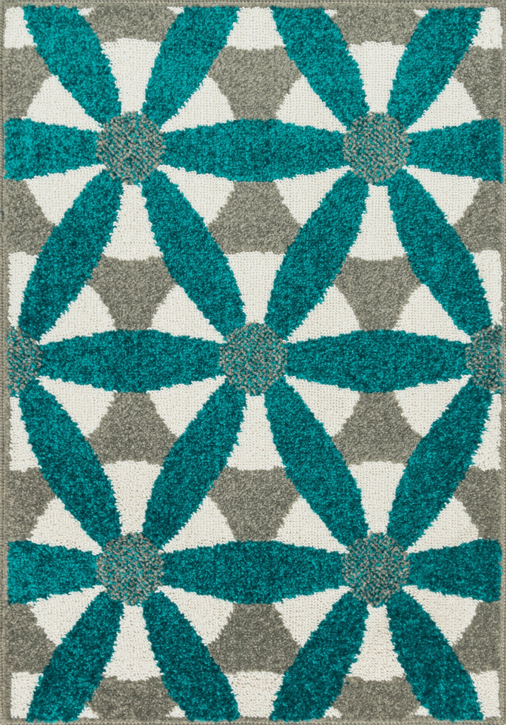 Loloi Terrace HTC15 Grey / Teal Area Rug main image