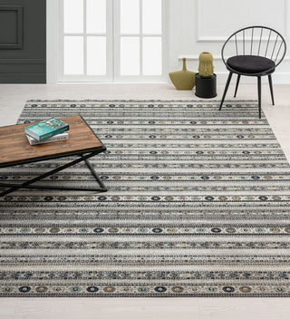 N Natori 24-SEVEN TF-977 Le Souk Blue/Grey Area Rug