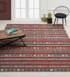 N Natori 24-SEVEN TF-978 Le Souk Red Area Rug