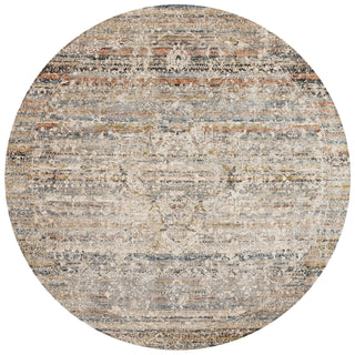 Loloi Theia THE-03 Taupe/Multi Area Rug Round Image