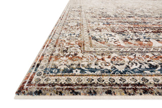 Loloi Theia THE-05 Taupe/Brick Area Rug Corner Image