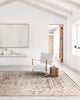 Loloi Theia THE-05 Taupe/Brick Area Rug Corner Image