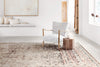 Loloi Theia THE-05 Taupe/Brick Area Rug Lifestyle Image Feature