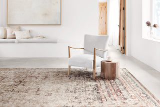Loloi Theia THE-05 Taupe/Brick Area Rug Lifestyle Image Feature