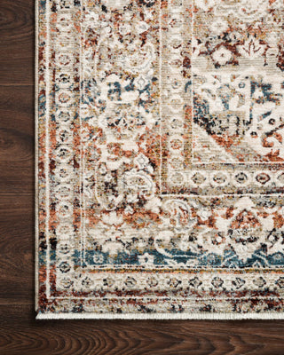 Loloi Theia THE-05 Taupe/Brick Area Rug Lifestyle Image Feature
