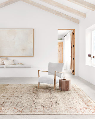 Loloi Theia THE-07 Natural/Rust Area Rug Corner Image Feature