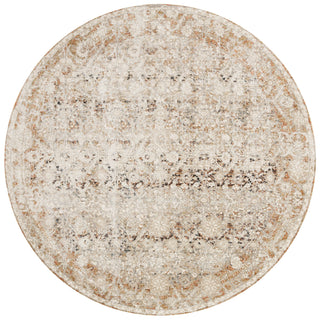 Loloi Theia THE-07 Natural/Rust Area Rug Round Image
