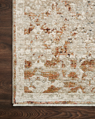 Loloi Theia THE-07 Natural/Rust Area Rug Corner Image