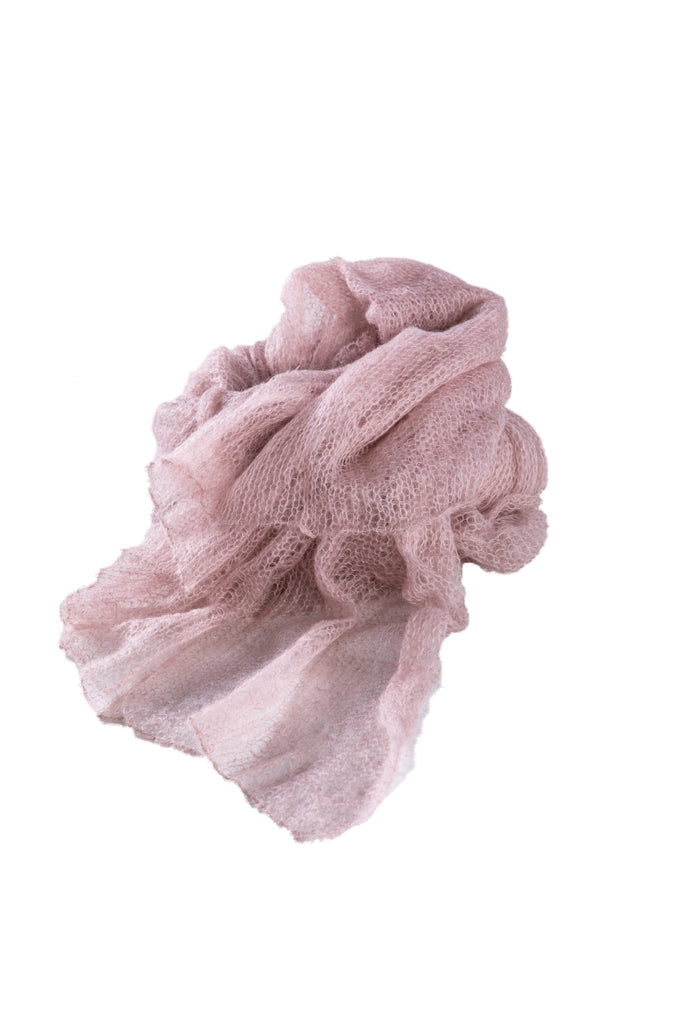 Auskin Mohair Knitted Rose Throw main image
