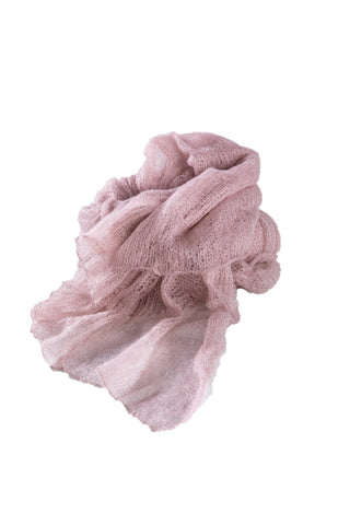 Auskin Mohair Knitted Rose Throw main image
