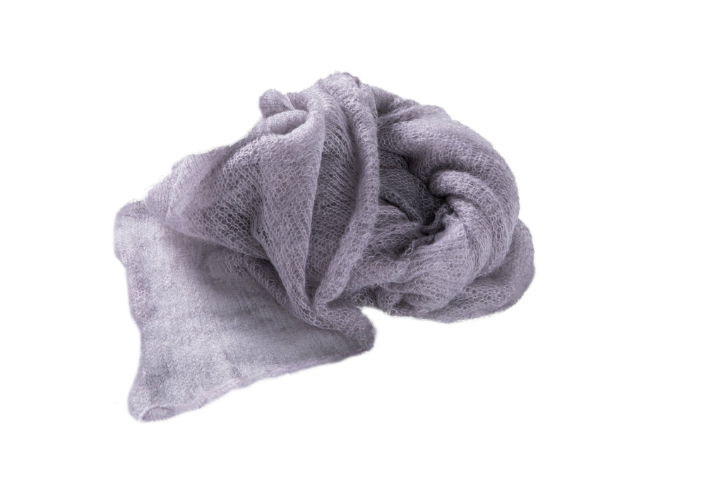 Auskin Mohair Knitted Vapor Throw main image