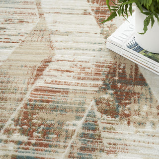 Nourison Thalia THL01 Cream Multicolor Area Rug Corner Image