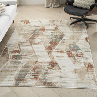 Nourison Thalia THL01 Cream Multicolor Area Rug Corner Image