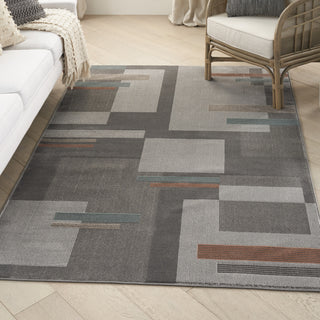 Nourison Thalia THL02 Grey Multicolor Area Rug Room Image Feature