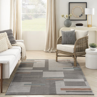 Nourison Thalia THL02 Grey Multicolor Area Rug Room Image Feature