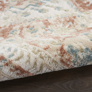 Nourison Thalia THL04 Rust Multicolor Area Rug Corner Image
