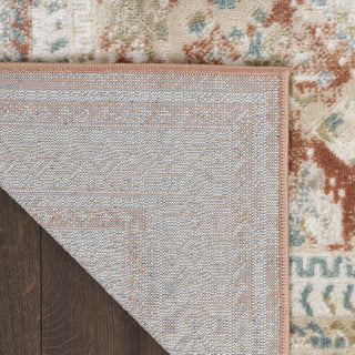 Nourison Thalia THL04 Rust Multicolor Area Rug Corner Image