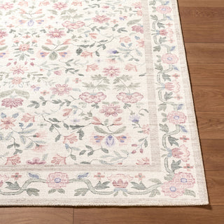 Livabliss Thistle THT-2300 The Prominent Colors In Rug Are: 'ivory Machine Washable Area Angle