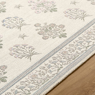Livabliss Thistle THT-2301 Ivory Machine Washable Area Rug Detail