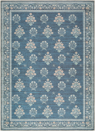 Livabliss Thistle THT-2302 Denim Blue Machine Washable Area Rug Main