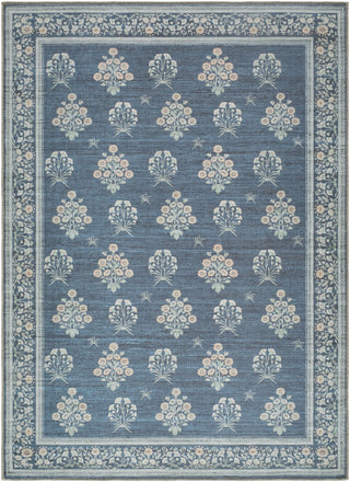 Livabliss Thistle THT-2302 Denim Blue Machine Washable Area Rug Main